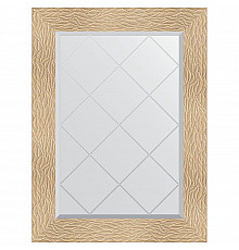 Зеркало Evoform Exclusive-G 89х66 BY 4107 с гравировкой в багетной раме - Золотые дюны 90 мм