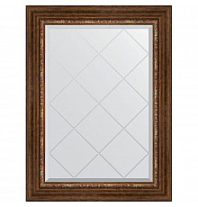 Зеркало Evoform Exclusive-G 89х66 BY 4105 с гравировкой в багетной раме - Римская бронза 88 мм