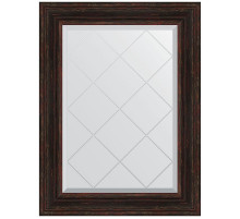 Зеркало Evoform Exclusive-G 91х69 BY 4119 с гравировкой в багетной раме - Темный прованс 99 мм