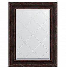 Зеркало Evoform Exclusive-G 91х69 BY 4119 с гравировкой в багетной раме - Темный прованс 99 мм