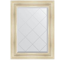 Зеркало Evoform Exclusive-G 91х69 BY 4117 с гравировкой в багетной раме - Травленое серебро 99 мм