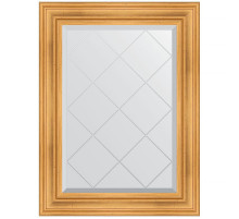 Зеркало Evoform Exclusive-G 91х69 BY 4116 с гравировкой в багетной раме - Травленое золото 99 мм