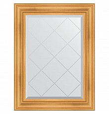 Зеркало Evoform Exclusive-G 91х69 BY 4116 с гравировкой в багетной раме - Травленое золото 99 мм