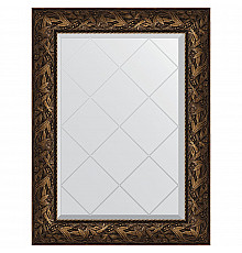 Зеркало Evoform Exclusive-G 91х69 BY 4115 с гравировкой в багетной раме - Византия бронза 99 мм