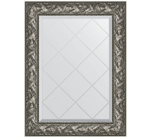 Зеркало Evoform Exclusive-G 91х69 BY 4114 с гравировкой в багетной раме - Византия серебро 99 мм