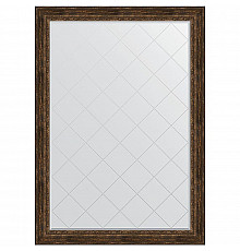 Зеркало Evoform Exclusive-G 192х137 BY 4516 с гравировкой в багетной раме - Состаренное дерево с орнаментом 120 мм