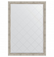 Зеркало Evoform Exclusive-G 186х131 BY 4491 с гравировкой в багетной раме - Римское серебро 88 мм