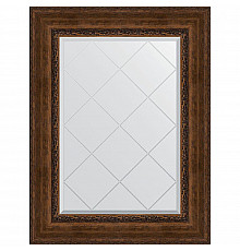 Зеркало Evoform Exclusive-G 95х72 BY 4128 с гравировкой в багетной раме - Состаренная бронза с орнаментом 120 мм