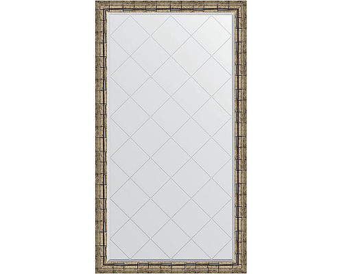 Заказать Зеркало Evoform Exclusive-G 168х93 BY 4394 с гравировкой в багетной раме - Серебряный бамбук 73 мм в магазине сантехники Santeh-Crystal.ru