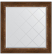 Зеркало Evoform Exclusive-G 86х86 BY 4320 с гравировкой в багетной раме - Римская бронза 88 мм