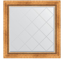 Зеркало Evoform Exclusive-G 86х86 BY 4318 с гравировкой в багетной раме - Римское золото 88 мм