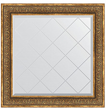 Зеркало Evoform Exclusive-G 89х89 BY 4335 с гравировкой в багетной раме - Вензель бронзовый 101 мм