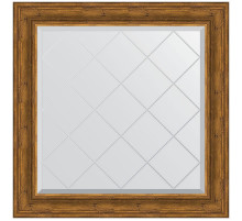 Зеркало Evoform Exclusive-G 89х89 BY 4333 с гравировкой в багетной раме - Травленая бронза 99 мм