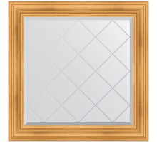 Зеркало Evoform Exclusive-G 89х89 BY 4331 с гравировкой в багетной раме - Травленое золото 99 мм