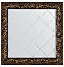 Зеркало Evoform Exclusive-G 89х89 BY 4330 с гравировкой в багетной раме - Византия бронза 99 мм