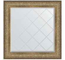 Зеркало Evoform Exclusive-G 90х90 BY 4339 с гравировкой в багетной раме - Виньетка античная бронза 109 мм