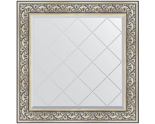 Santeh-Crystal.ru: Зеркало Evoform Exclusive-G 90х90 BY 4338 с гравировкой в багетной раме - Барокко серебро 106 мм Купить Зеркало Evoform Exclusive-G 90х90 BY 4338 с гравировкой в багетной раме - Барокко серебро 106 мм в магазине сантехники Santeh-Crystal.ru