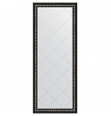 Зеркало Evoform Exclusive-G Floor 199х80 BY 6308 с гравировкой в багетной раме - Черный ардеко 81 мм
