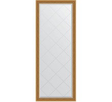 Зеркало Evoform Exclusive-G Floor 198х78 BY 6301 с гравировкой в багетной раме - Состаренное золото с плетением 70 мм