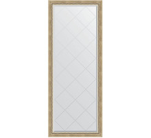 Зеркало Evoform Exclusive-G Floor 198х78 BY 6302 с гравировкой в багетной раме - Состаренное серебро с плетением 70 мм