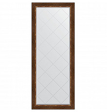 Зеркало Evoform Exclusive-G Floor 201х81 BY 6319 с гравировкой в багетной раме - Римская бронза 88 мм