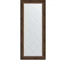 Зеркало Evoform Exclusive-G Floor 207х87 BY 6340 с гравировкой в багетной раме - Состаренное дерево с орнаментом 120 мм