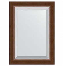 Зеркало Evoform Exclusive 72х52 BY 1127 с фацетом в багетной раме - Орех 65 мм