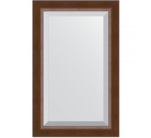 Зеркало Evoform Exclusive 82х52 BY 1137 с фацетом в багетной раме - Орех 65 мм