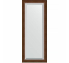 Зеркало Evoform Exclusive 132х52 BY 1157 с фацетом в багетной раме - Орех 65 мм