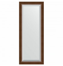 Зеркало Evoform Exclusive 132х52 BY 1157 с фацетом в багетной раме - Орех 65 мм