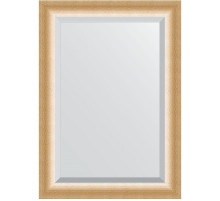 Зеркало Evoform Exclusive 106х76 BY 1201 с фацетом в багетной раме - Травленое золото 87 мм