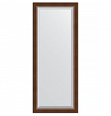 Зеркало Evoform Exclusive 152х62 BY 1187 с фацетом в багетной раме - Орех 65 мм