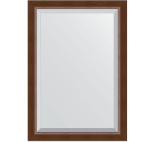 Зеркало Evoform Exclusive 102х72 BY 1197 с фацетом в багетной раме - Орех 65 мм