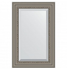 Зеркало Evoform Exclusive 86х56 BY 1237 с фацетом в багетной раме - Римское серебро 88 мм