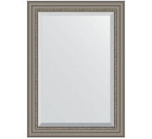 Зеркало Evoform Exclusive 106х76 BY 1297 с фацетом в багетной раме - Римское серебро 88 мм