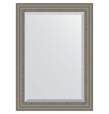 Зеркало Evoform Exclusive 106х76 BY 1297 с фацетом в багетной раме - Римское серебро 88 мм