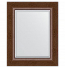 Зеркало Evoform Exclusive 52х42 BY 1359 с фацетом в багетной раме - Орех 65 мм