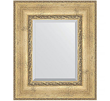 Зеркало Evoform Exclusive 62х52 BY 3376 с фацетом в багетной раме - Состаренное серебро с орнаментом 120 мм