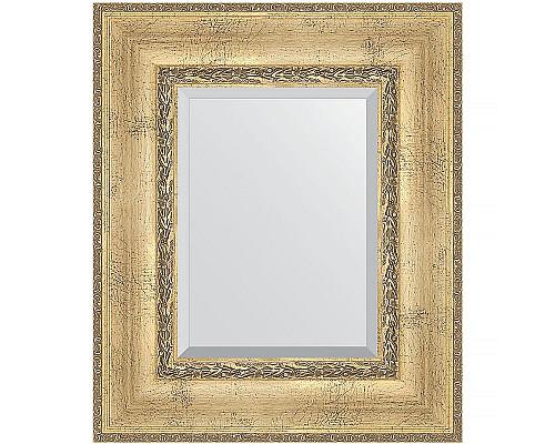 Купить Зеркало Evoform Exclusive 62х52 BY 3376 с фацетом в багетной раме - Состаренное серебро с орнаментом 120 мм в магазине сантехники Santeh-Crystal.ru