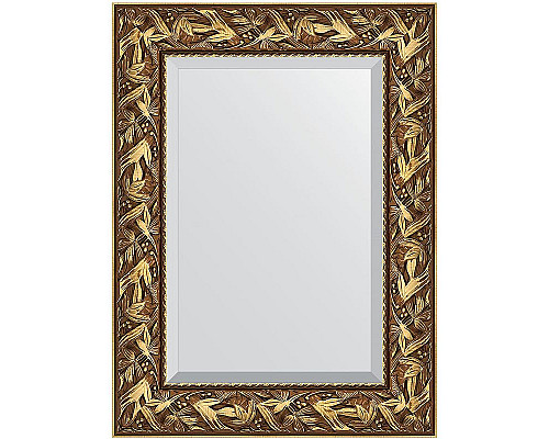 Купить Зеркало Evoform Exclusive 79х59 BY 3389 с фацетом в багетной раме - Византия золото 99 мм в магазине сантехники Santeh-Crystal.ru