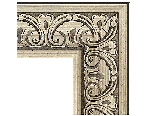 Заказать Зеркало Evoform Exclusive 90х60 BY 3424 с фацетом в багетной раме - Барокко серебро 106 мм в магазине сантехники Santeh-Crystal.ru