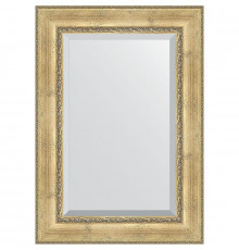 Зеркало Evoform Exclusive 120х72 BY 3454 с фацетом в багетной раме - Состаренное серебро с орнаментом 120 мм