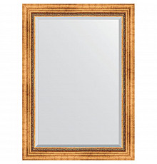 Зеркало Evoform Exclusive 106х76 BY 3464 с фацетом в багетной раме - Римское золото 88 мм