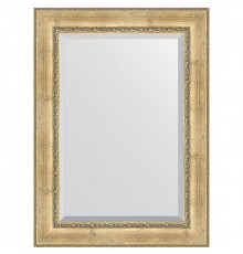 Зеркало Evoform Exclusive 112х82 BY 3480 с фацетом в багетной раме - Состаренное серебро с орнаментом 120 мм