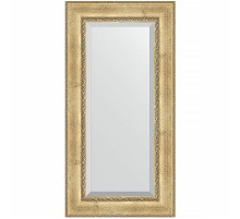 Зеркало Evoform Exclusive 122х62 BY 3506 с фацетом в багетной раме - Состаренное серебро с орнаментом 120 мм