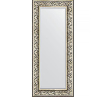 Зеркало Evoform Exclusive 140х60 BY 3528 с фацетом в багетной раме - Барокко серебро 106 мм