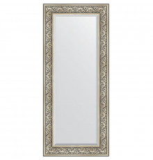 Зеркало Evoform Exclusive 150х65 BY 3554 с фацетом в багетной раме - Барокко серебро 106 мм