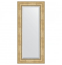 Зеркало Evoform Exclusive 152х67 BY 3558 с фацетом в багетной раме - Состаренное серебро с орнаментом 120 мм