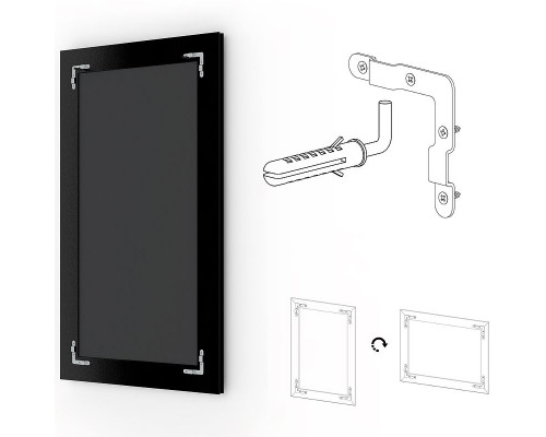 Заказать Зеркало Evoform Exclusive 175х115 BY 3617 с фацетом в багетной раме - Виньетка античное серебро 85 мм в магазине сантехники Santeh-Crystal.ru