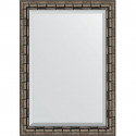Зеркало Evoform Exclusive 103х73 BY 1196 с фацетом в багетной раме - Серебряный бамбук 73 мм